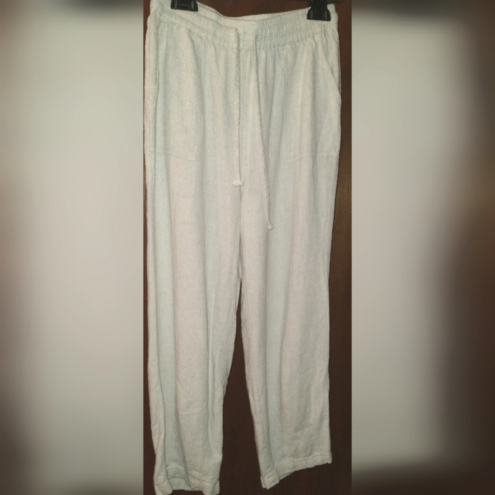 Meomua Linen Cropped Pant Small